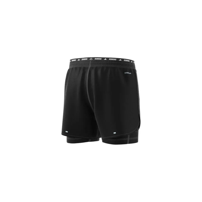 adidas Hombre Shorts Own The Run 3S 2in1 Shorts Negro 