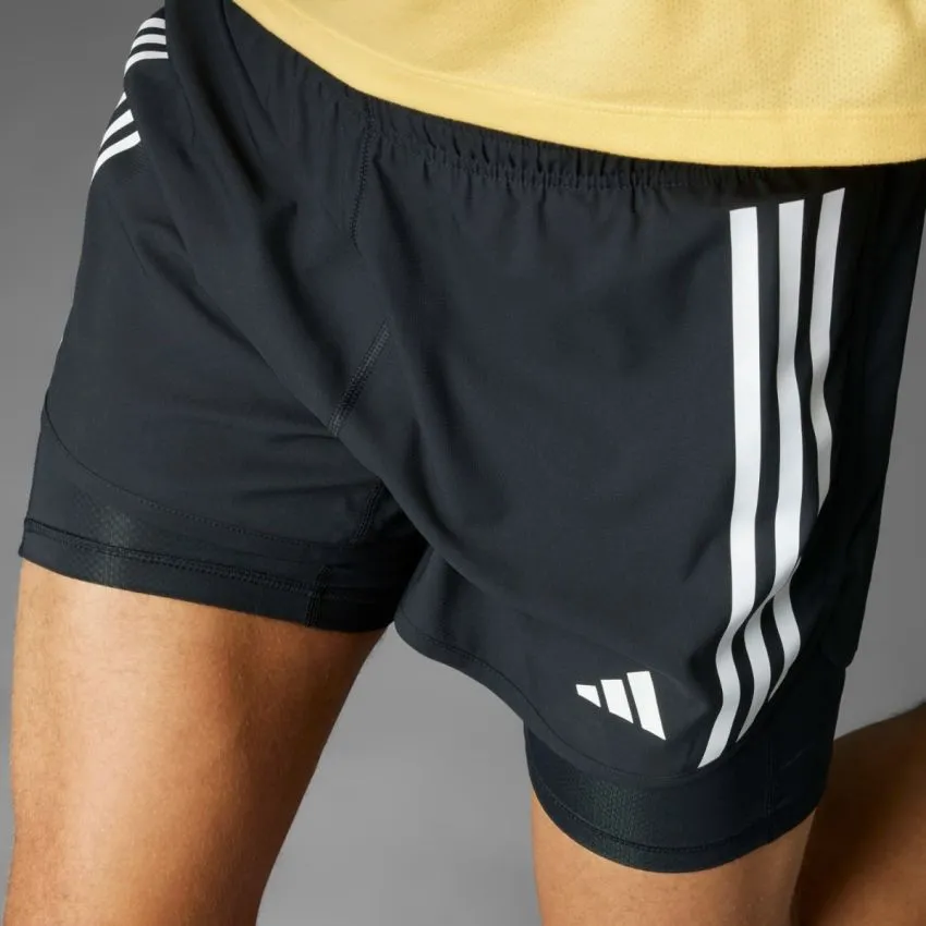 adidas Hombre Shorts Own The Run 3S 2in1 Shorts Negro 