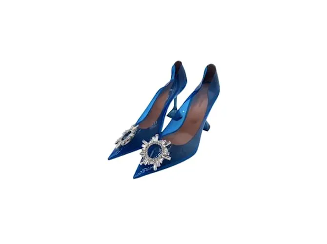 AMINA MUADDI Tacones T.UE 40 el plastico Azul 