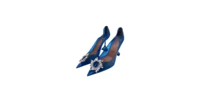 AMINA MUADDI Tacones T.UE 40 el plastico Azul 