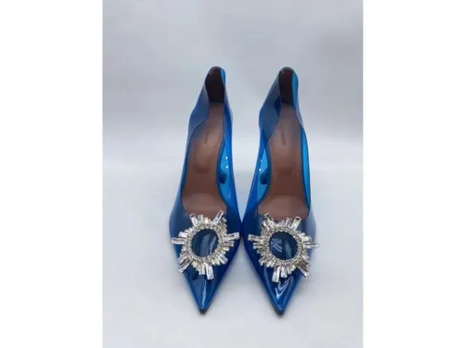 AMINA MUADDI Tacones T.UE 40 el plastico Azul 