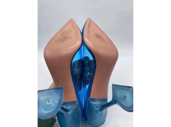 AMINA MUADDI Tacones T.UE 40 el plastico Azul 