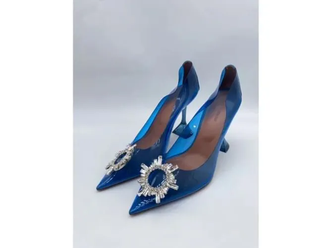 AMINA MUADDI Tacones T.UE 40 el plastico Azul 