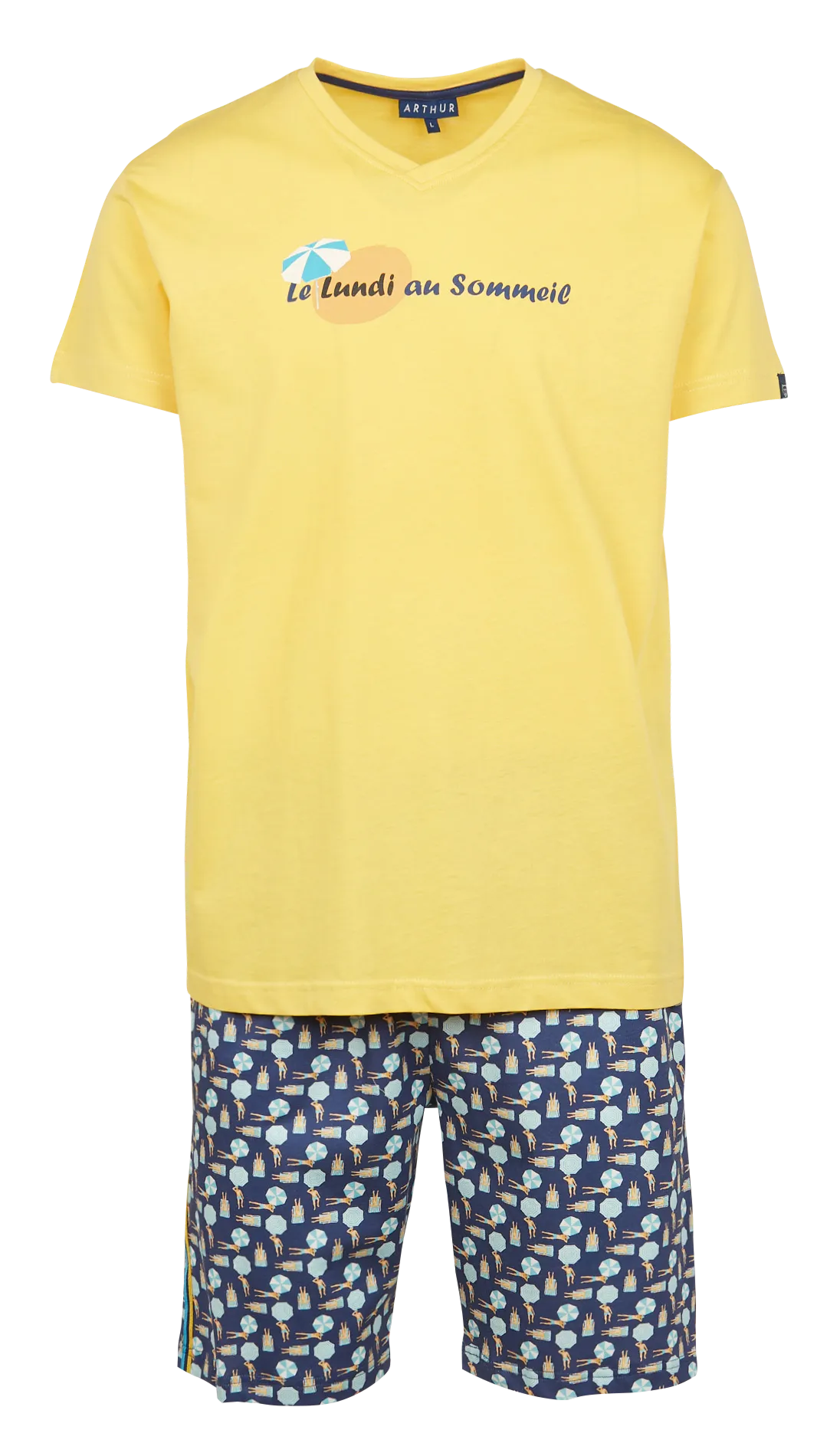 ARTHUR Conjunto de pijama de algodón orgánico en azul