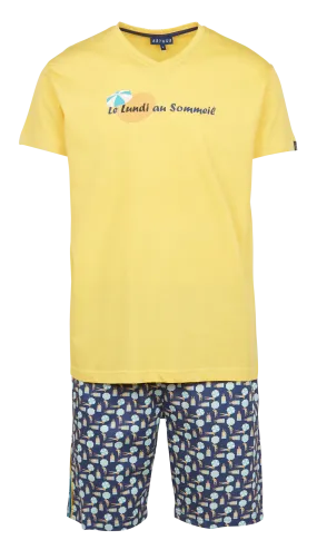 ARTHUR Conjunto de pijama de algodón orgánico en azul