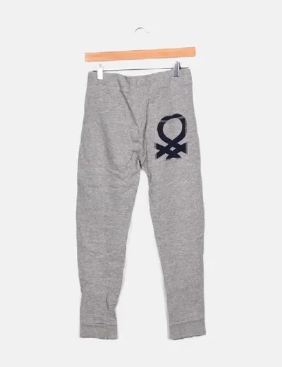 Benetton Pantalón gris baggy