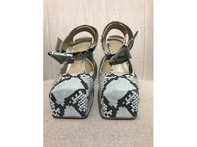 BOTTEGA VENETA Tacones T.UE 41 Pieles exóticas Azul 