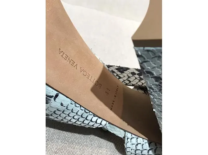 BOTTEGA VENETA Tacones T.UE 41 Pieles exóticas Azul 