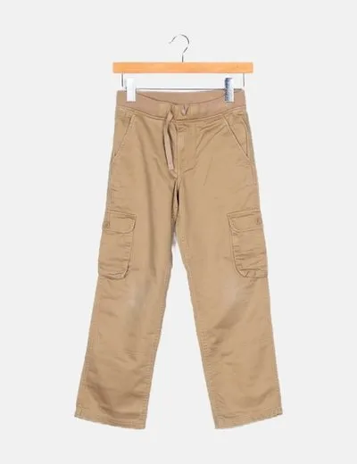 BTS Pantalón baggy beige