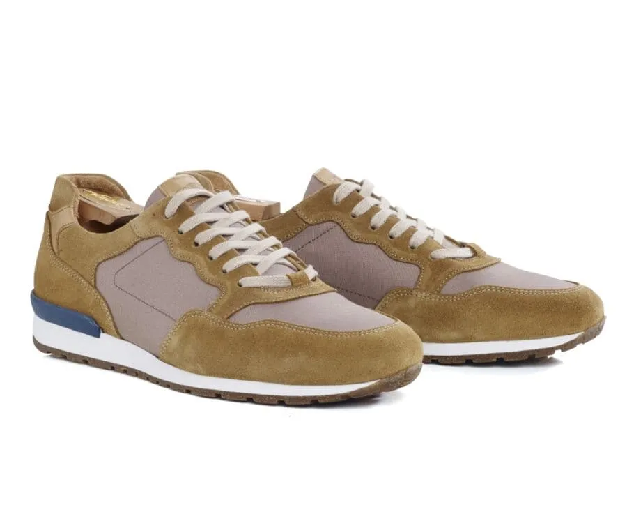 Camel Suede Leather Trainers - CANBERRA II