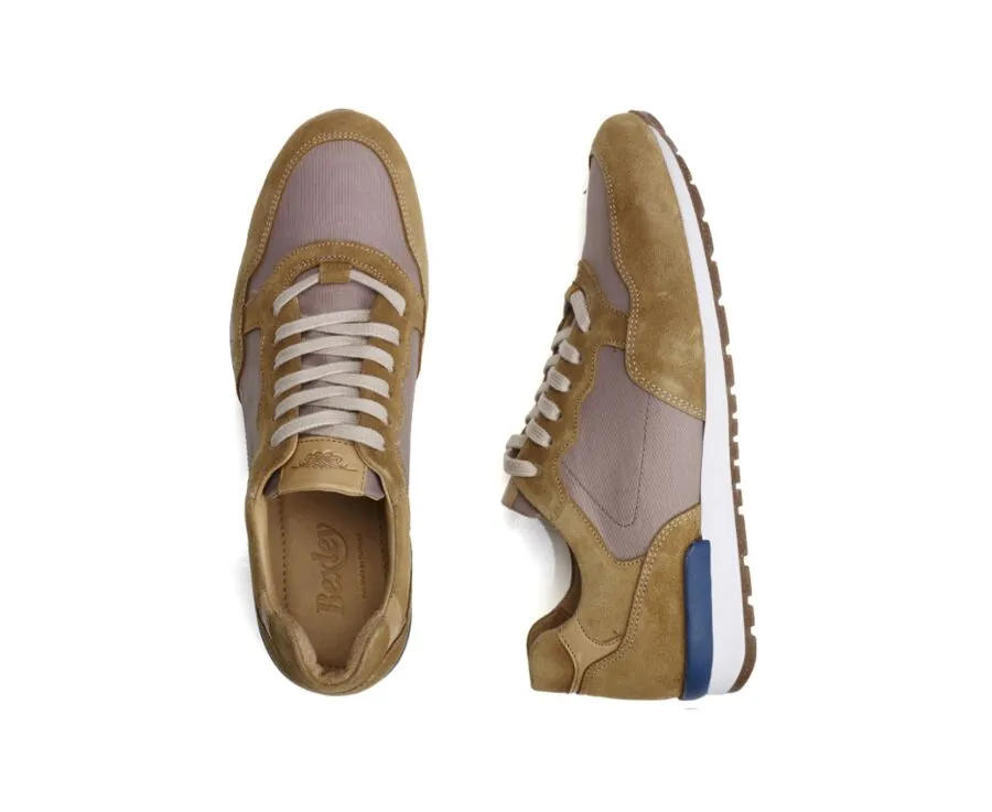 Camel Suede Leather Trainers - CANBERRA II