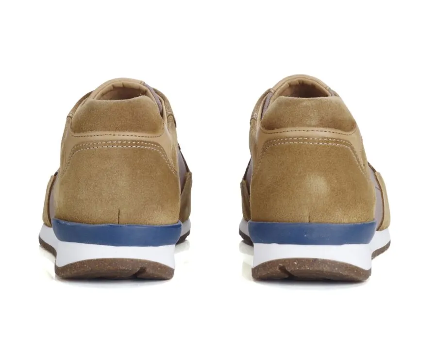 Camel Suede Leather Trainers - CANBERRA II