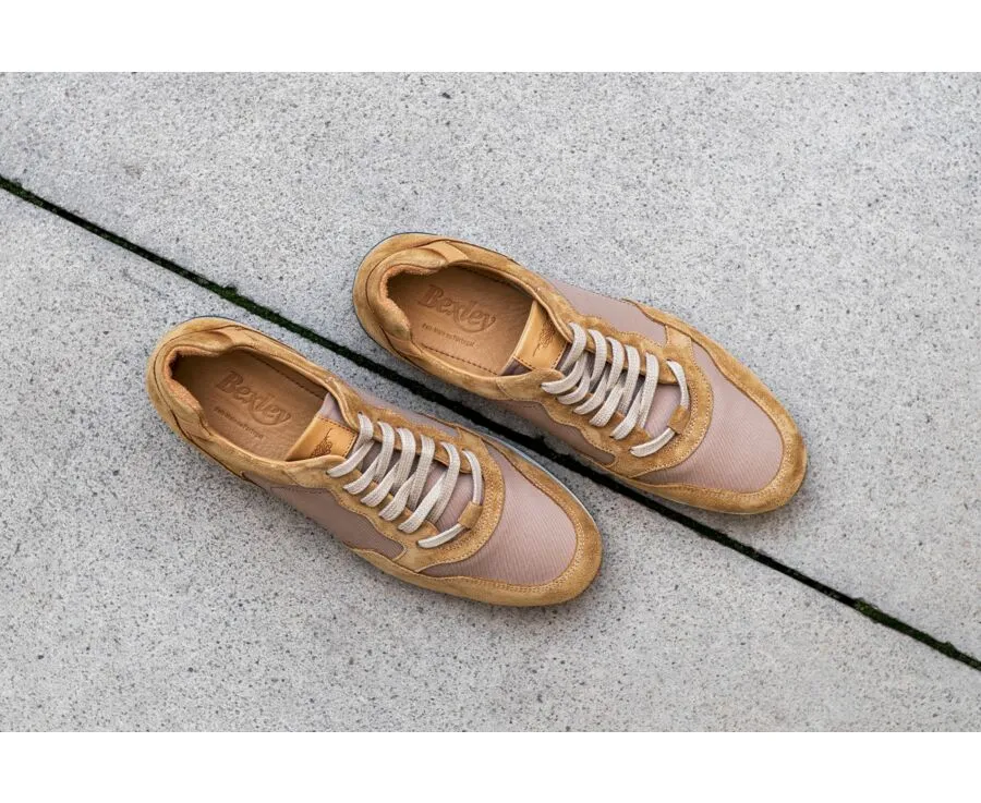 Camel Suede Leather Trainers - CANBERRA II