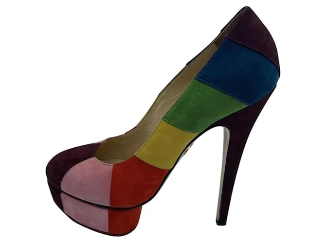 CHARLOTTE OLYMPIA Tacones T.UE 36.5 ante Multicolor 