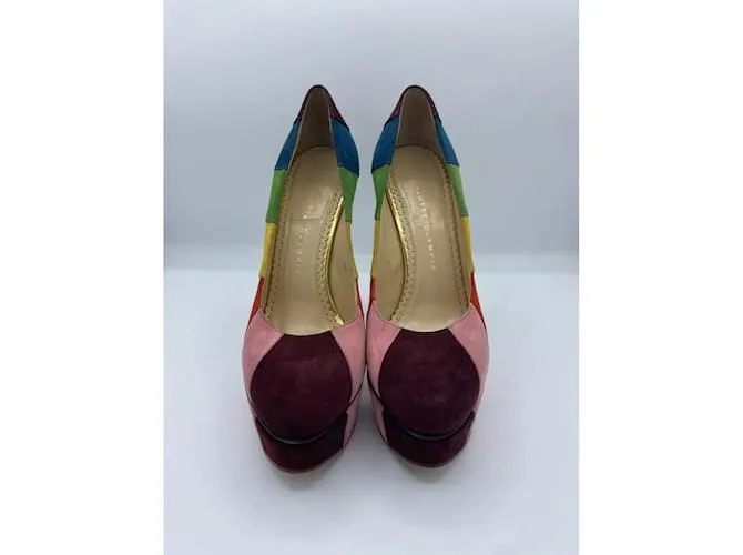 CHARLOTTE OLYMPIA Tacones T.UE 36.5 ante Multicolor 