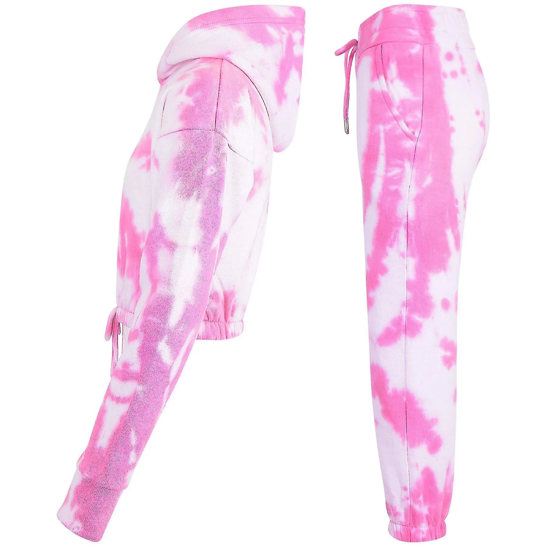 Chándal Tie Dye Rosa para Niñas-XinHan