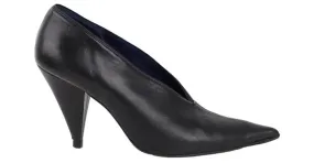 Céline Tacones de cuero Negro 