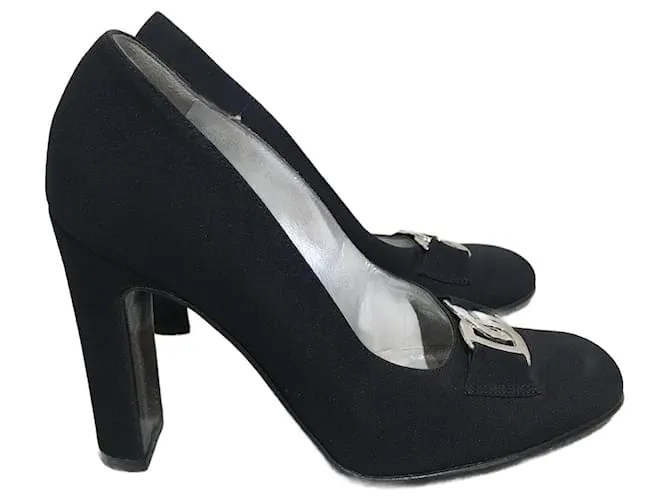 DOLCE & GABBANA Tacones T.UE 35 paño Azul 