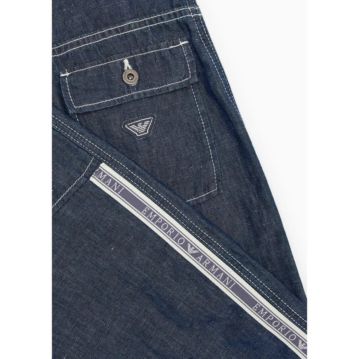 EMPORIO ARMANI JEANS OVER IN DENIM MISTO LINO Art. 3D4J71