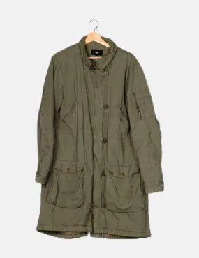 H&M Parka verde básica