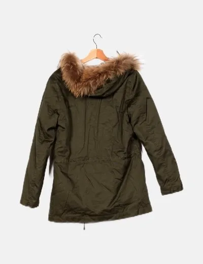 IKKS Parka verde combinada