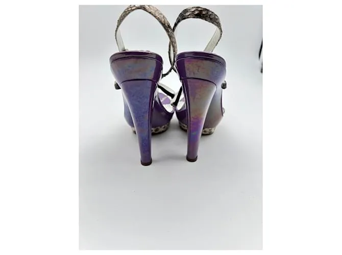 LA PERLA Tacones T.UE 38.5 cuero Púrpura 