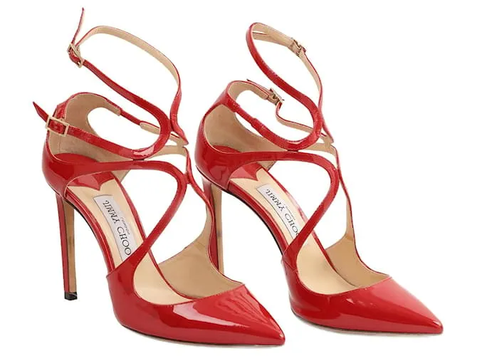 LANCEL Tacones UE 38 Charol Roja 