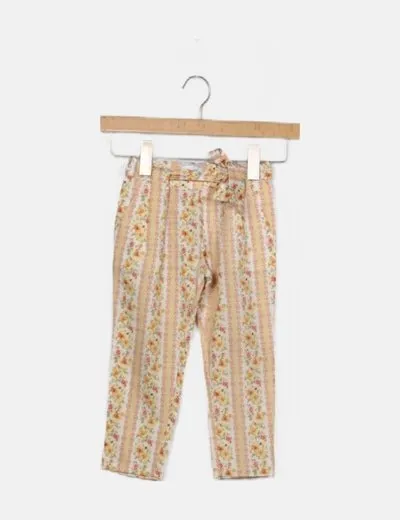 Mayoral Pantalón beige estampado