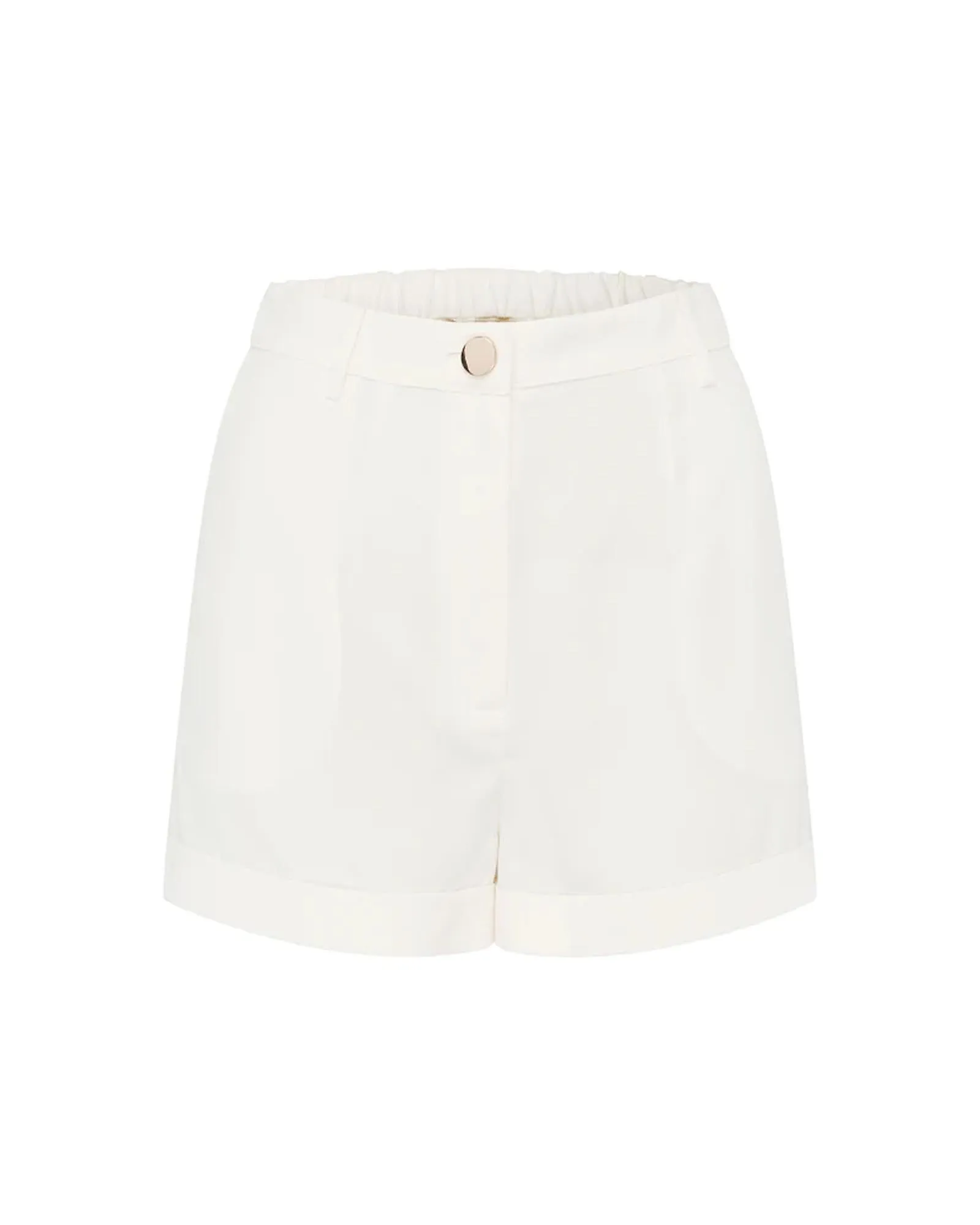 Mode d'Vie Side Pocket White Shorts