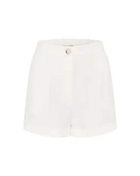 Mode d'Vie Side Pocket White Shorts