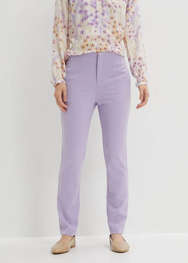 Pantalón de pinzas Violeta claro