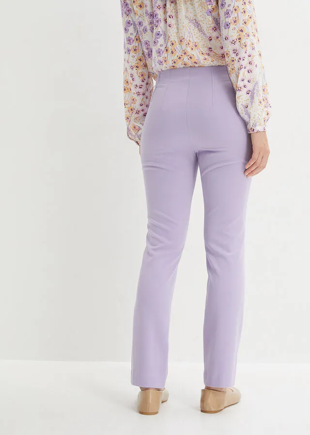 Pantalón de pinzas Violeta claro