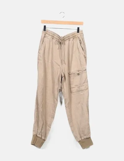 Please Pantalón cargo beige