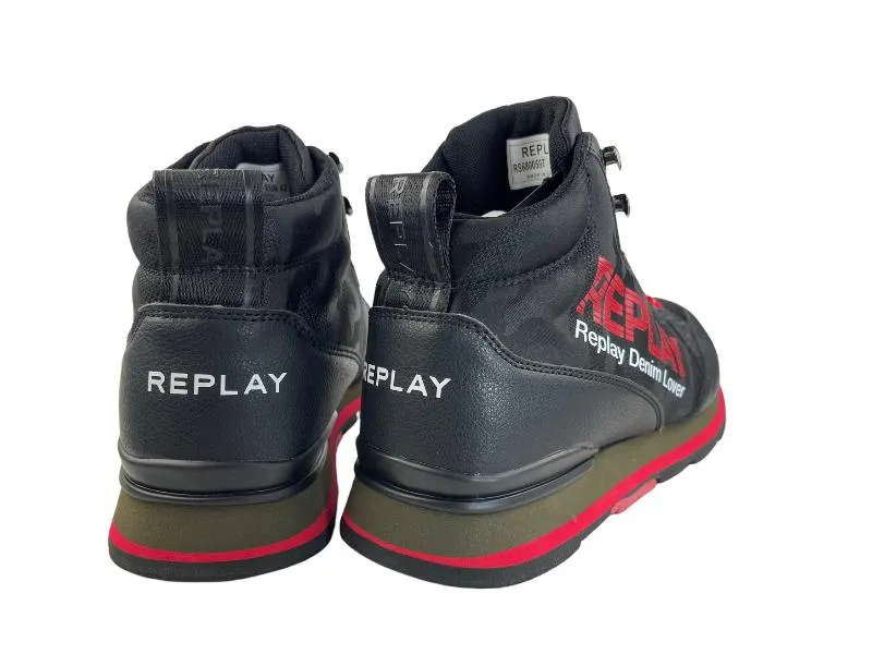 Replay | Sneakers (zapatillas) abotinados negro Replay Denim Lover