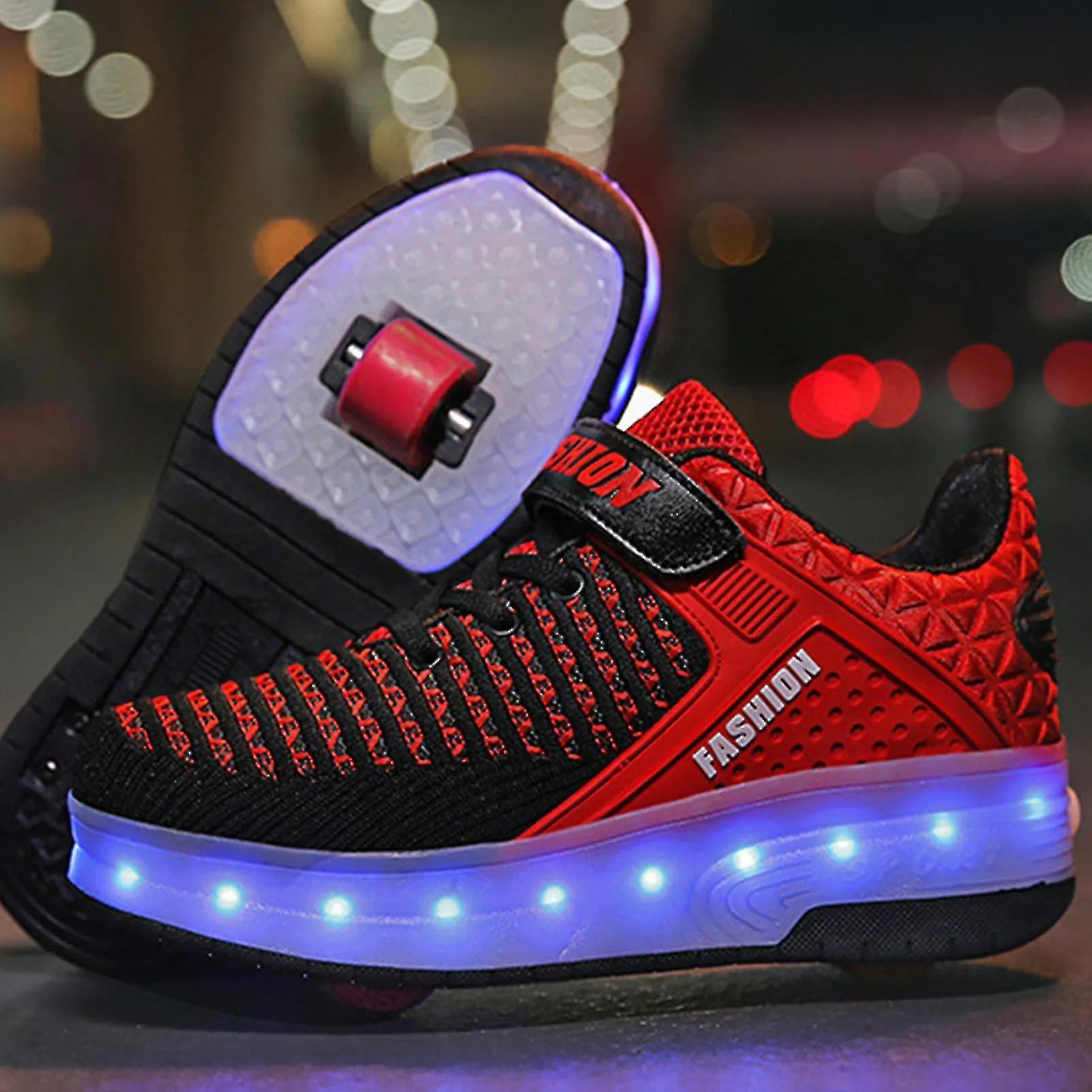 Roller Shoes With Wheels Usb Rechargeable Kids Led Fashion Sneakers Suitable For Boys Girls Kids