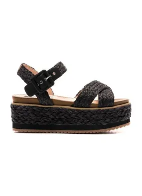 sandalias pepe jeans wick natural negro para mujer