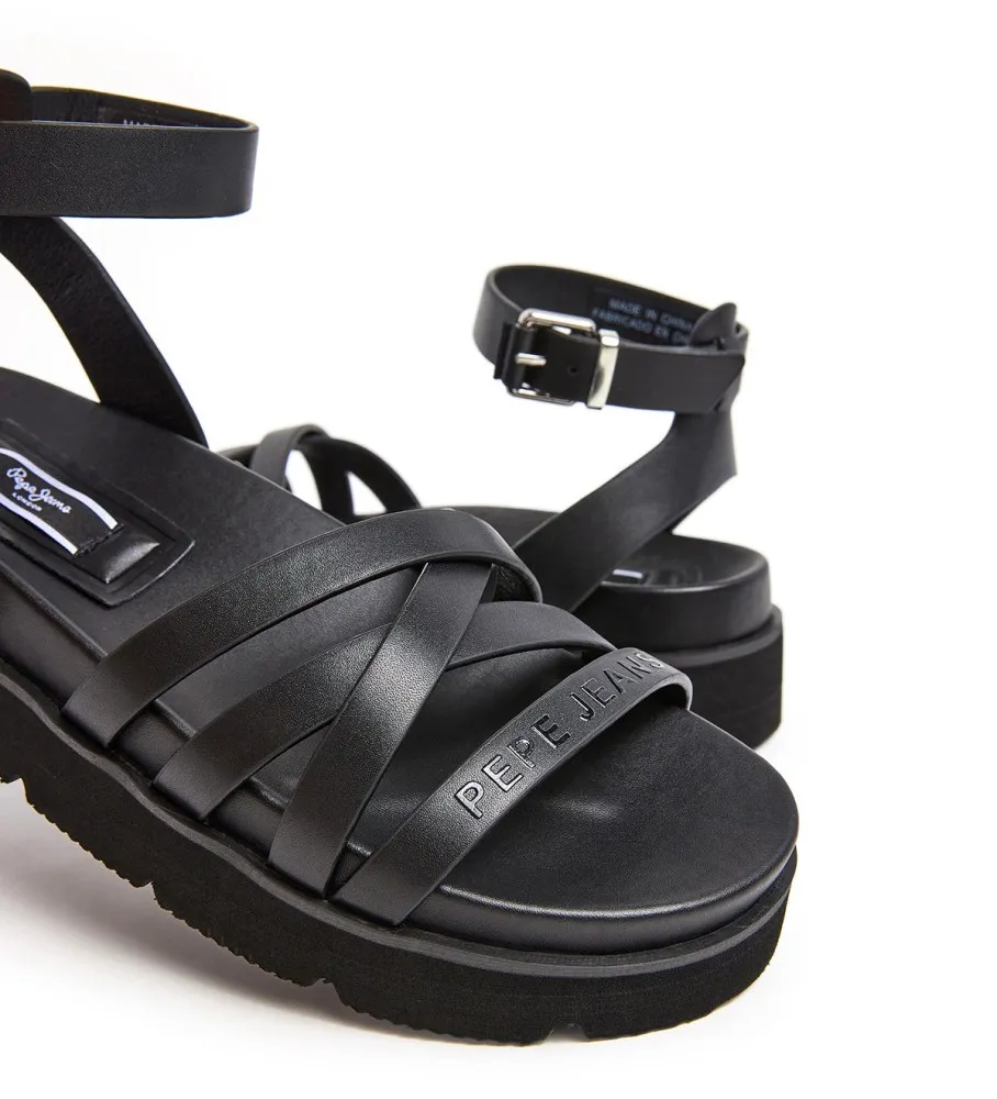 Sandalias Pola Cross negro