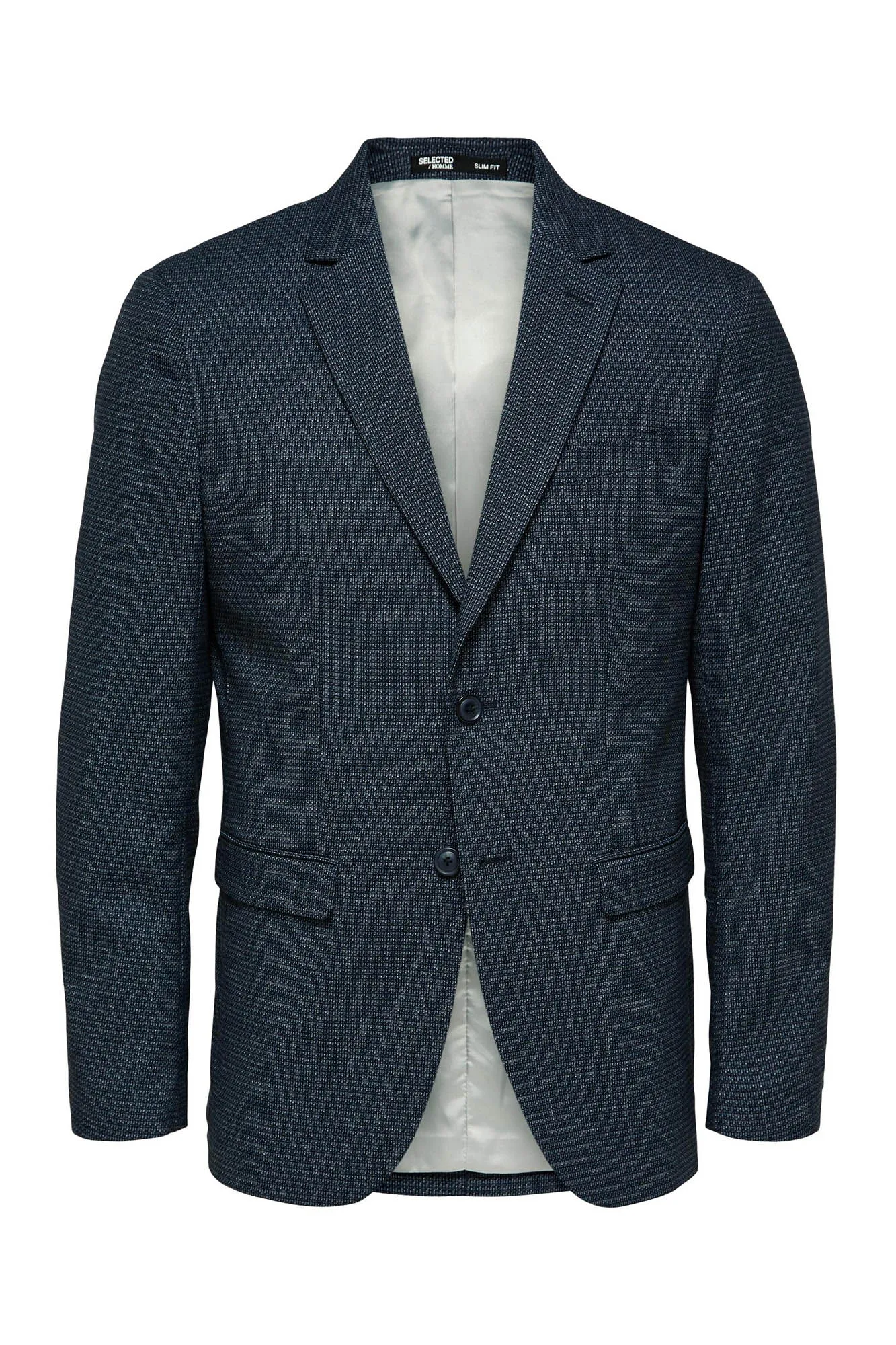 Selected Blazer slim fit estructurada elaborada con materiales reciclados