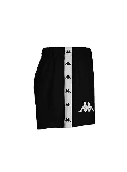 shorts kappa tessa negro para mujer