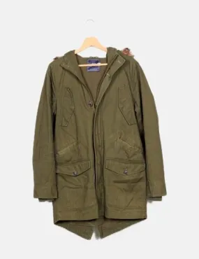 TOPMAN Parka basica verde