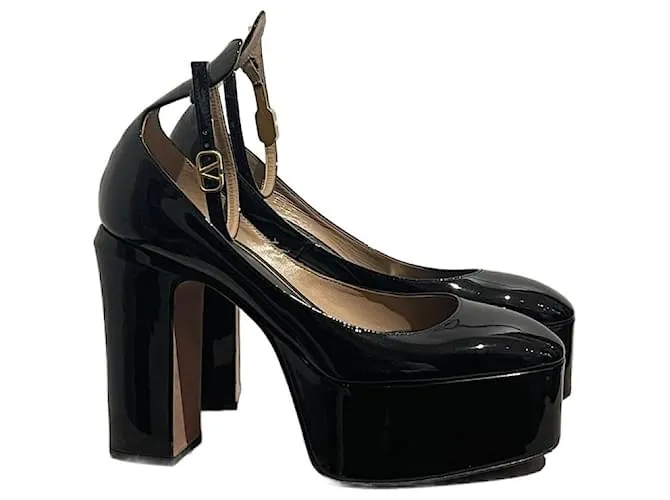 VALENTINO GARAVANI Tacones T.EU 38 Cuero Negro 