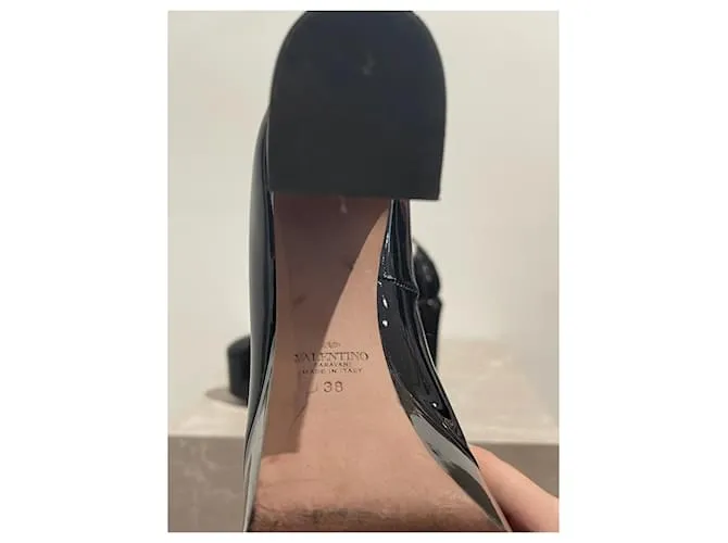 VALENTINO GARAVANI Tacones T.EU 38 Cuero Negro 