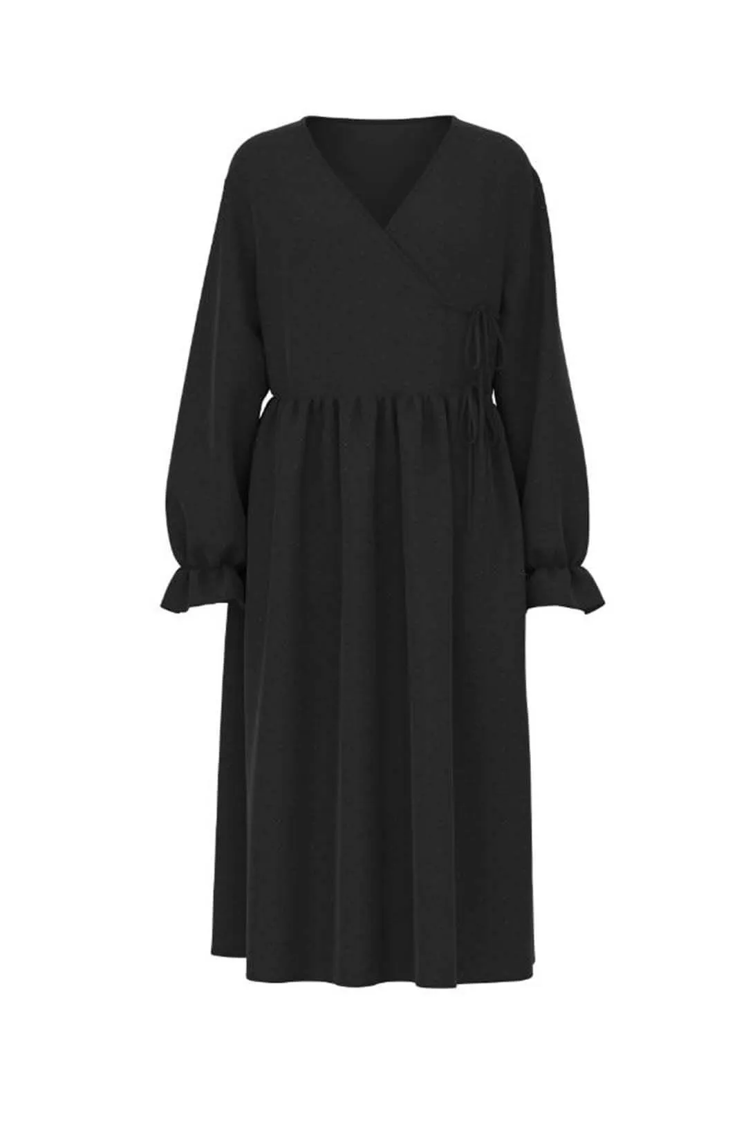 VESTIDO PLUMETI PCJOURNI NEGRO