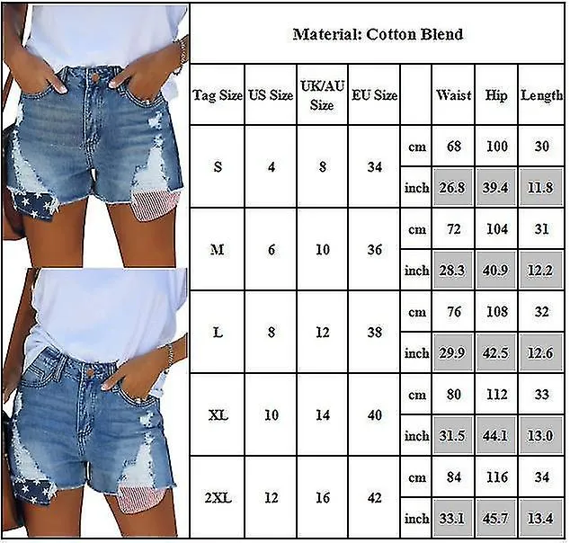 Women High Waist Ripped Denim Shorts Hot Pants Short Pants